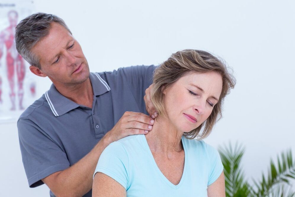 Übungen und zervikale Massage für Osteochondrose