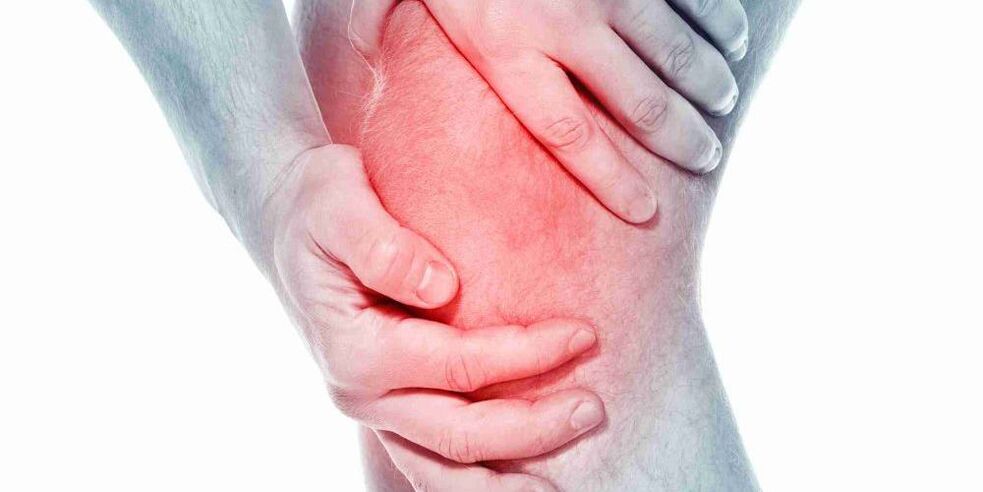 Schmerzen in einem gebogenen oder geraden Knie sind ein Symptom für die Arthrose des Kniegelenks