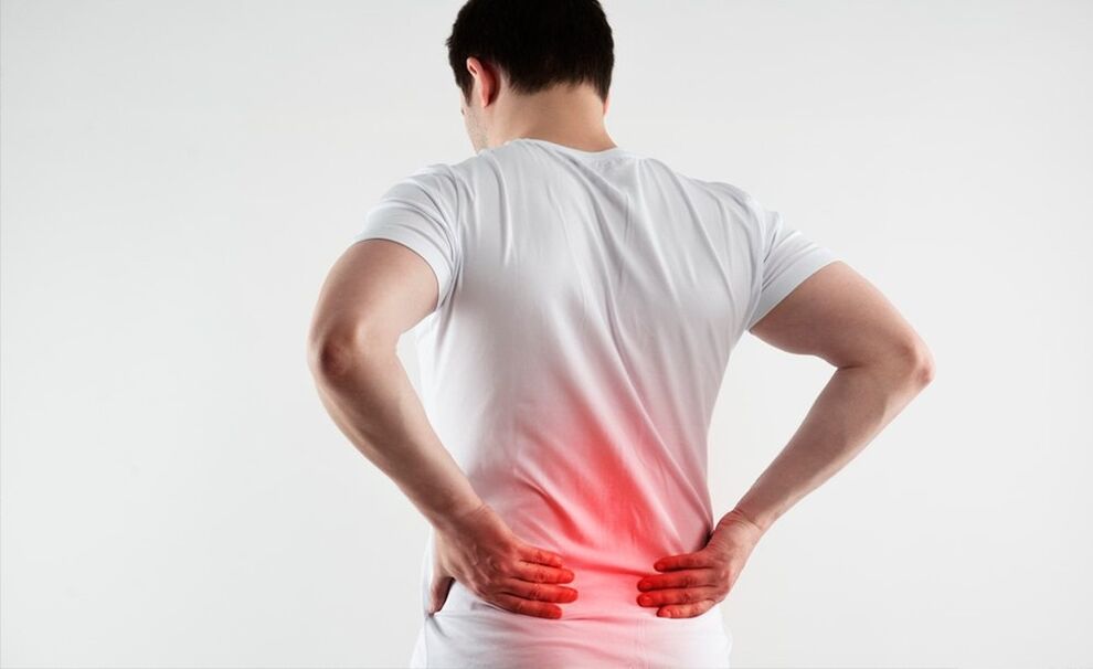 Schmerzen im unteren Rücken aufgrund von Osteochondrose
